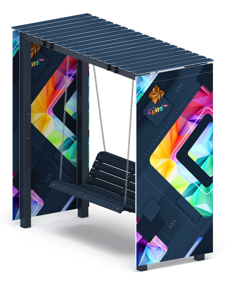 Пергола с качелями (СКИФ) - МФ 78.06.01-01 /без поликарбоната/