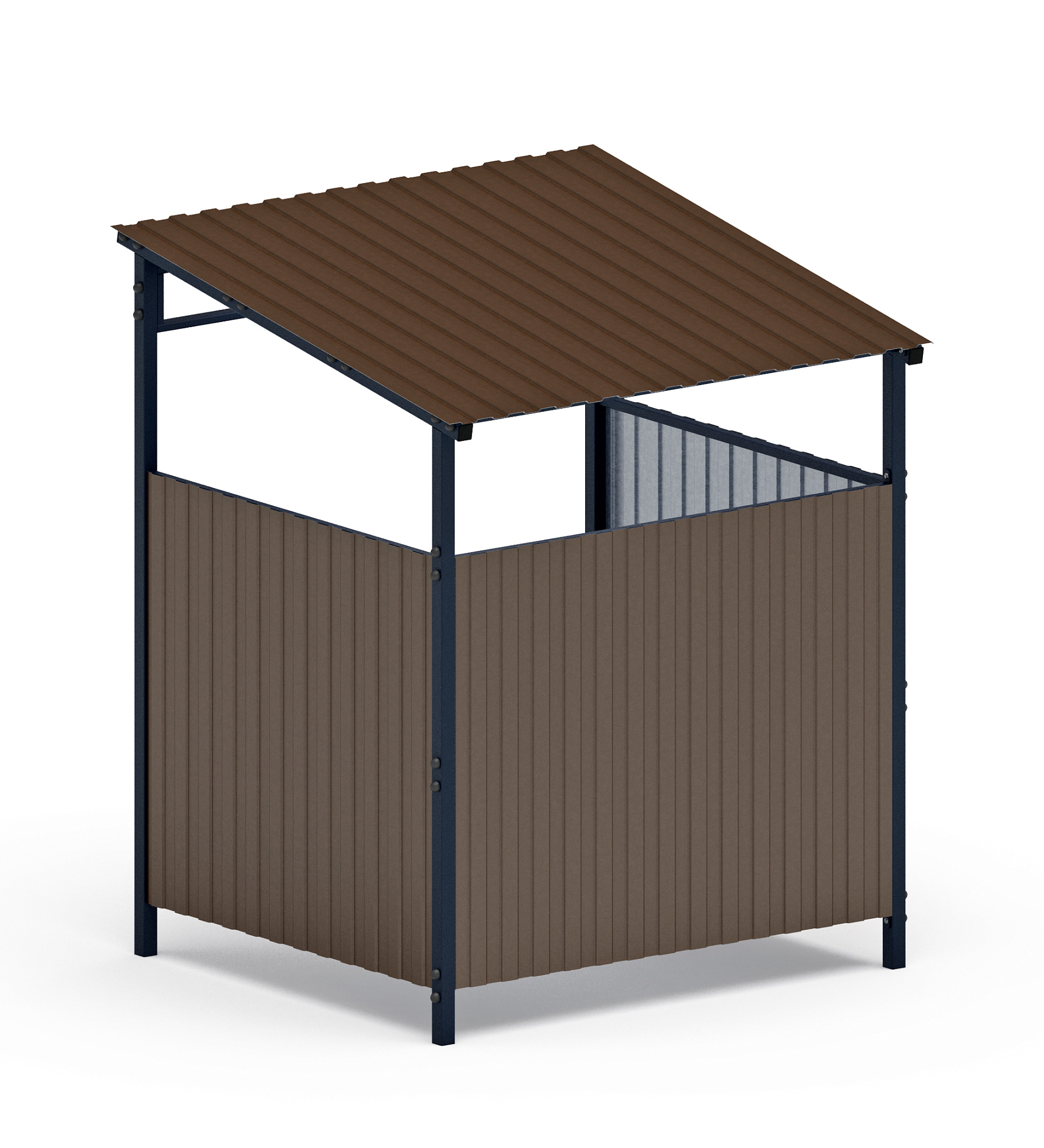 Навес контейнерной площадки для мусора (1 секция) МФ 55.02.03.1-02