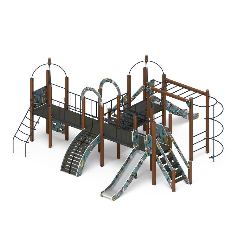 Навина (Техно-голубой) - ДИК 2.09.07-01 - Игровой комплекс H=1200