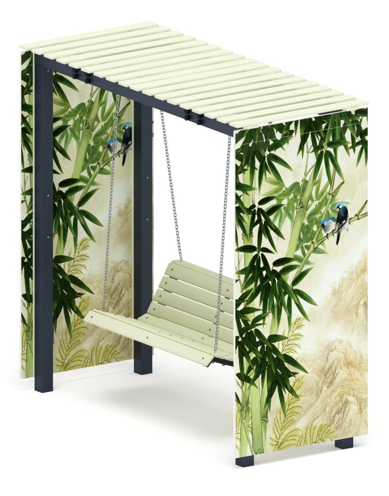 Пергола с качелями (Бамбук) - МФ 78.06.01-03 /без поликарбоната/