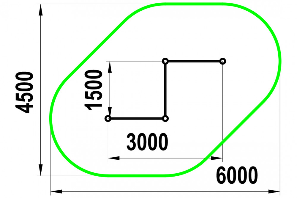 Три разноуровневых турника W-02-017