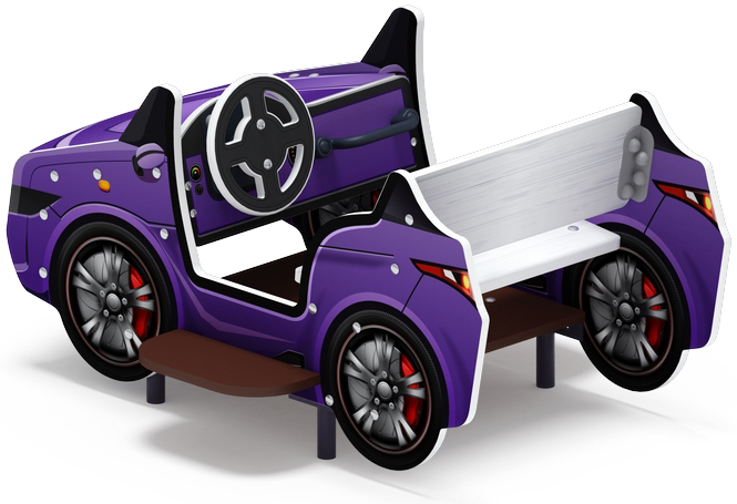 Кабриолет (фиолетовый) - Беседка машинка средняя - МФ 10.03.02-03