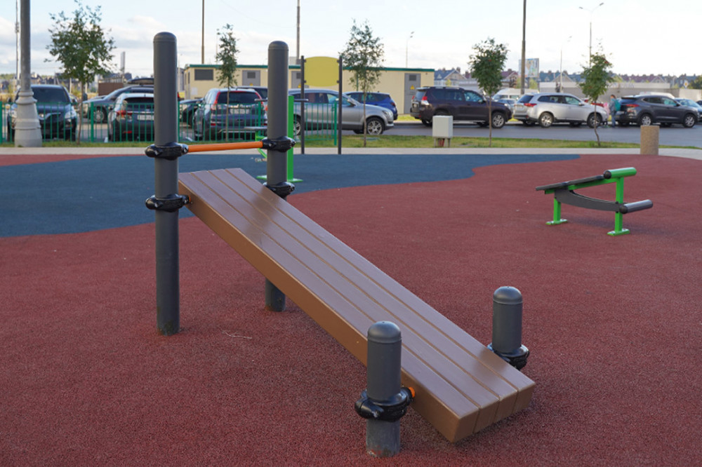 Лавка для развития мышц брюшного пресса, наклонная W-03-009