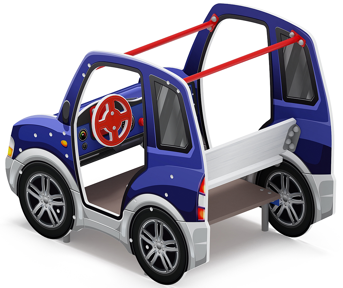 Машинка (синяя) - Беседка машинка - МФ 10.03.01-01