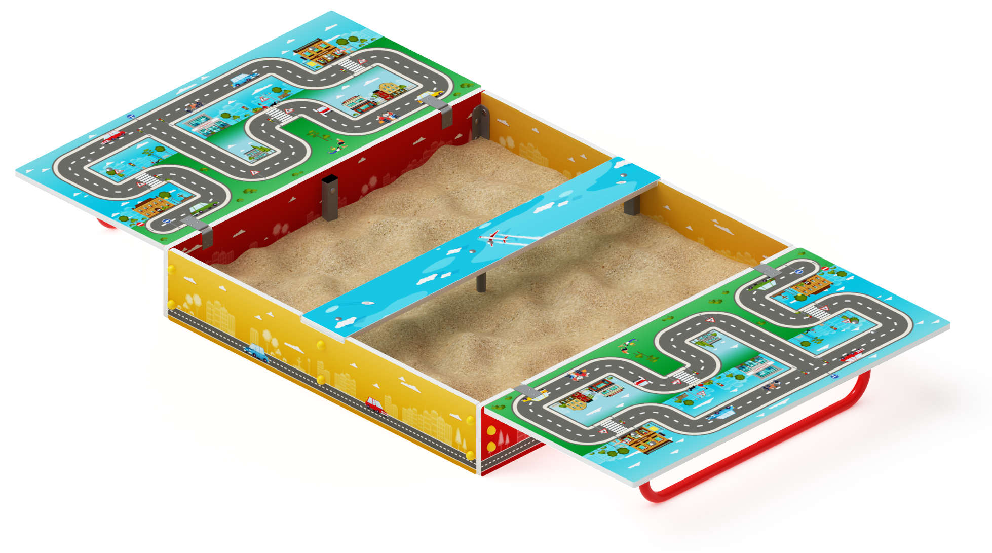 Песочница с крышкой средняя (Игра) - ИО 5.01.11-02