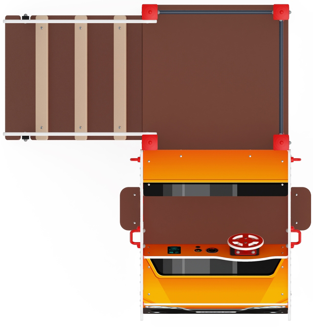 Машинка (оранжевая) - Беседка машинка - МФ 10.03.06-01