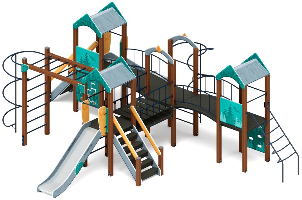 Дворик детства (Тайга) - ДИК 2.01.4.02-03 - Игровой комплекс H=1200
