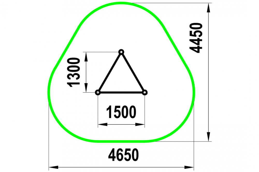 Три разноуровневых турника W-02-005