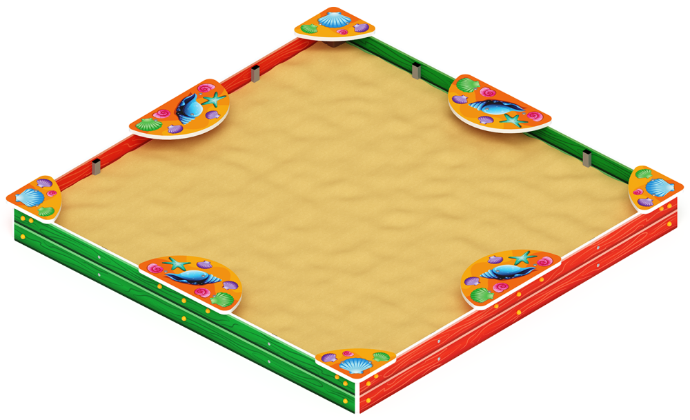 Песочница макси (Ракушки) - ИО 5.01.04-01