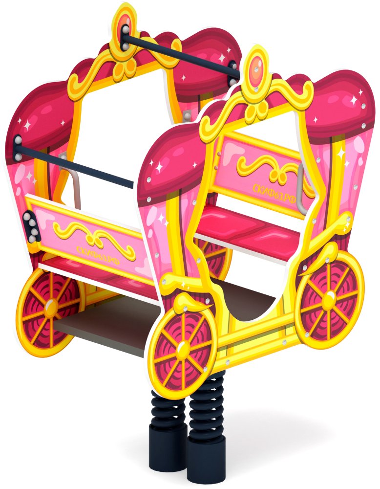 ИО 23.03.03-03 Качалка на пружине карета Золотая