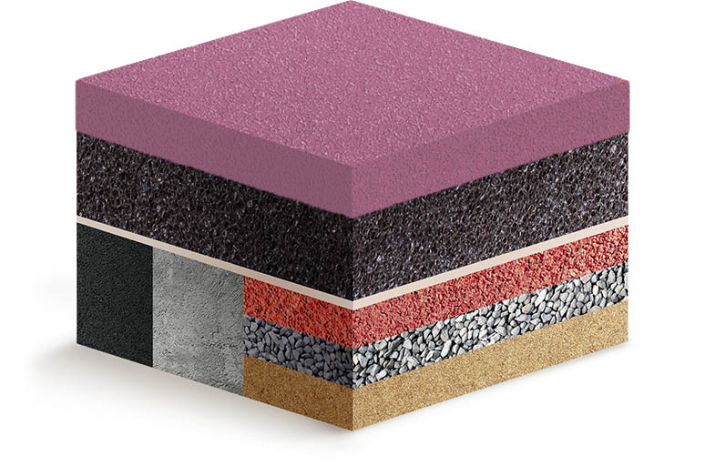 Покрытие из резиновой крошки Sport Comfort розовое