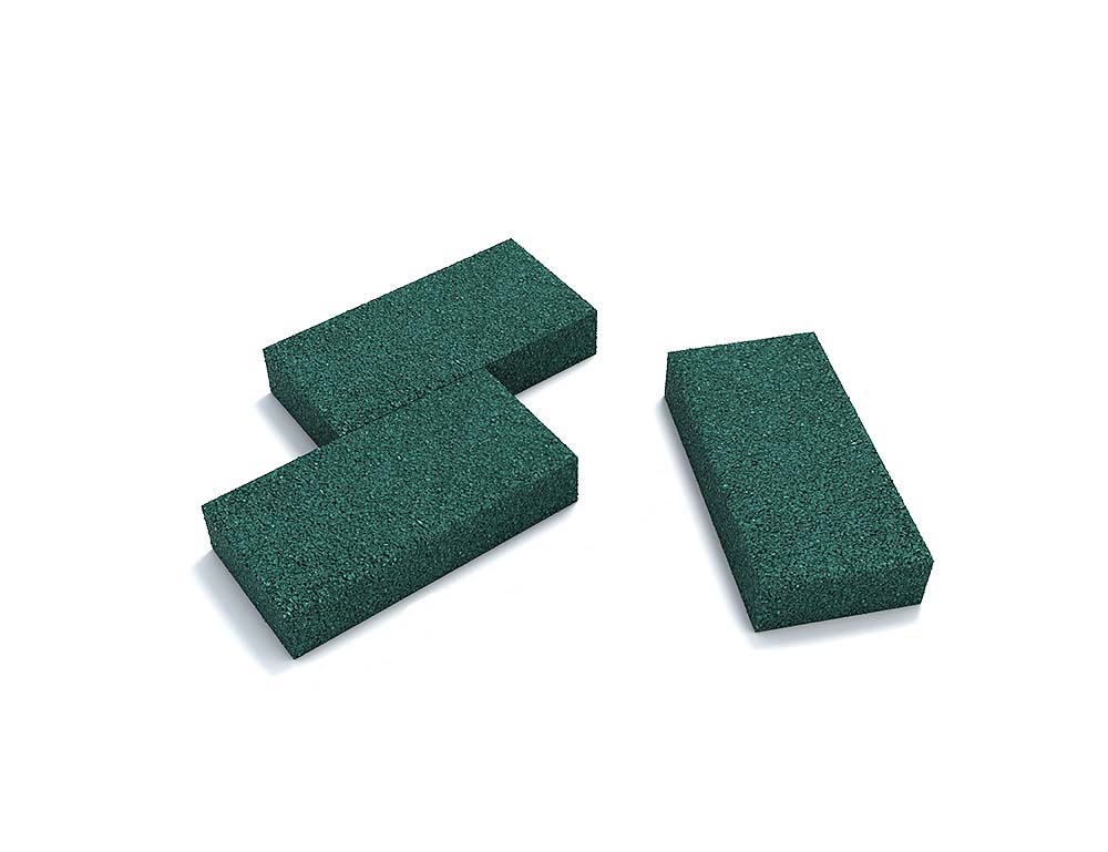 Резиновая брусчатка "Кирпич" 20 мм