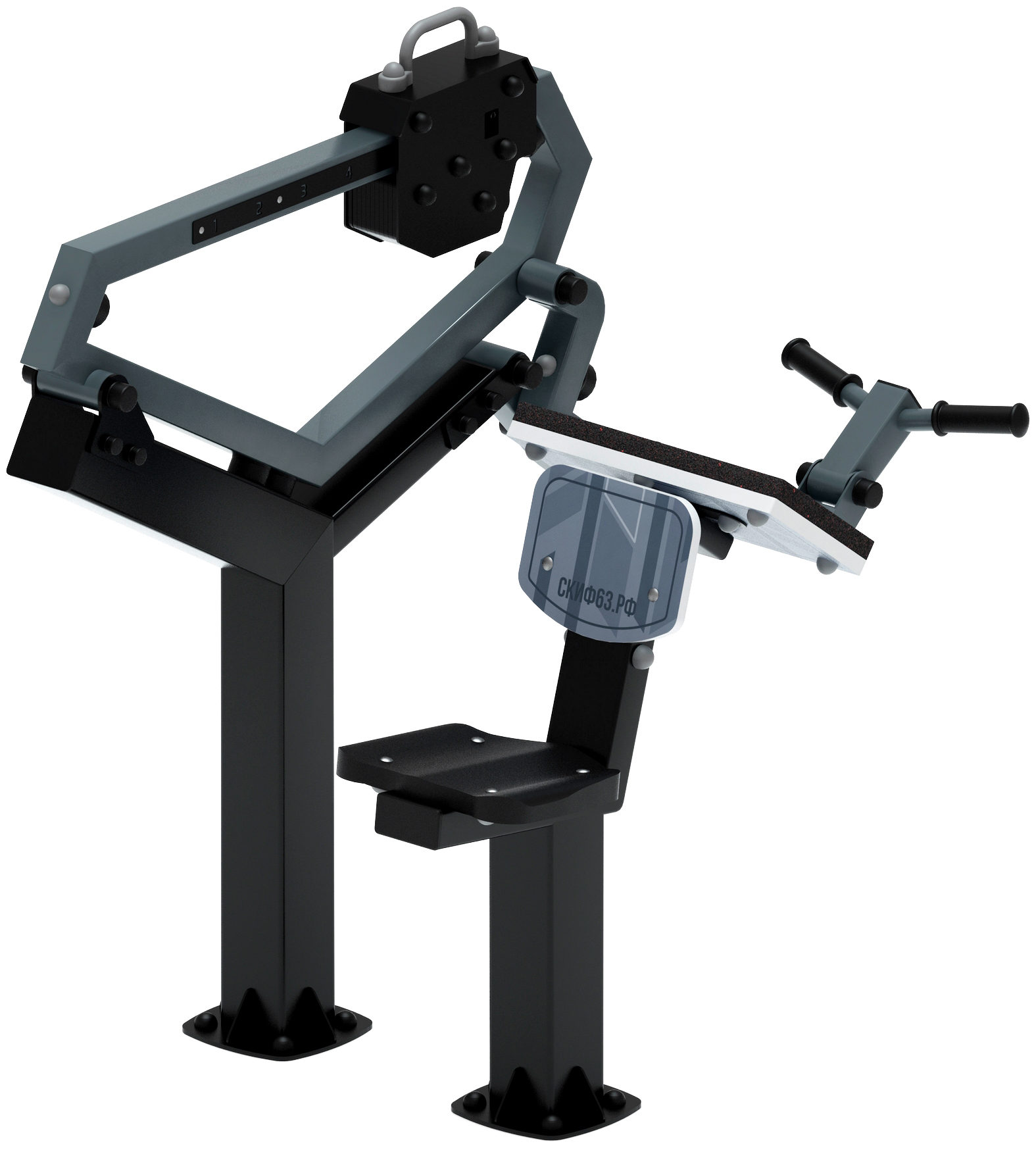 Бицепс сидя (серый) - Уличный тренажер - СТ 034-13
