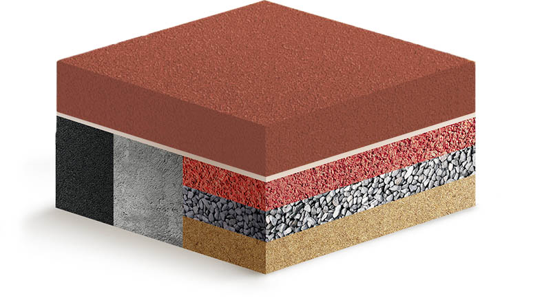 Покрытие из каучуковой крошки Kids Select терракотовое