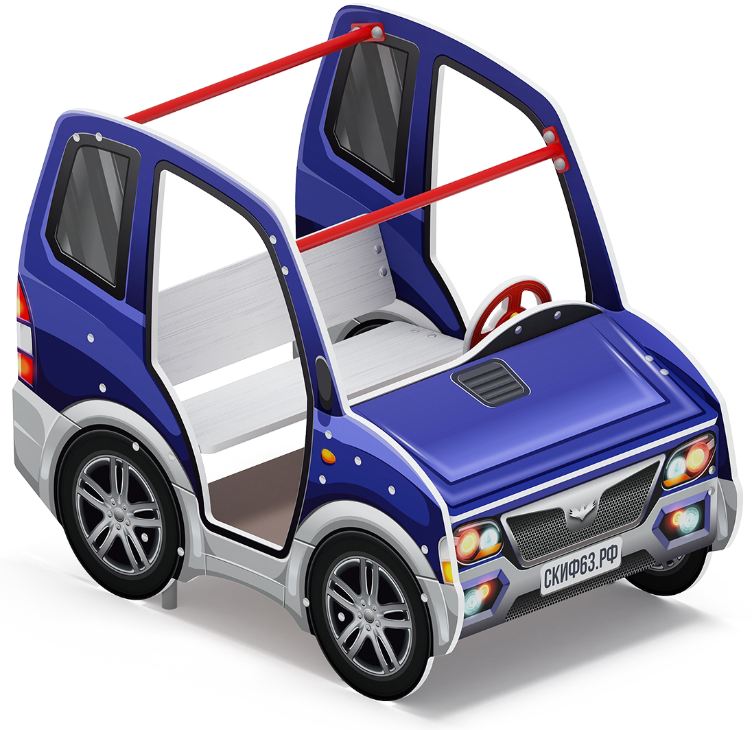 Машинка (синяя) - Беседка машинка - МФ 10.03.01-01