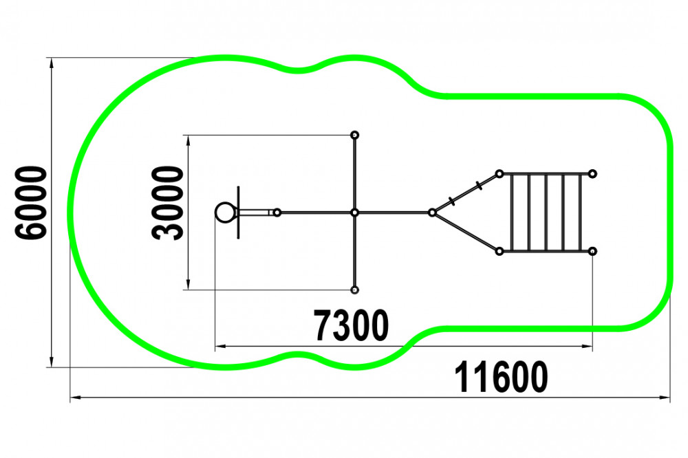 Гимнастические кольца, турники классического хвата, турник прямого хвата, шведская стенка, рукоход, баскетбольная стойка W-06-004