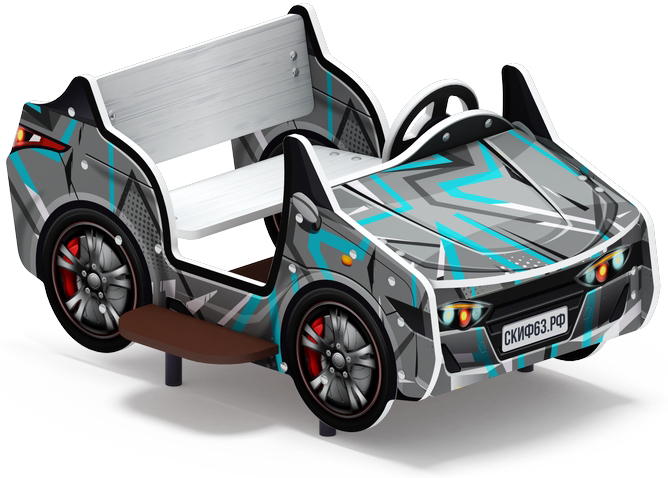 Кабриолет (серый) - Беседка машинка средняя - МФ 10.03.02-04