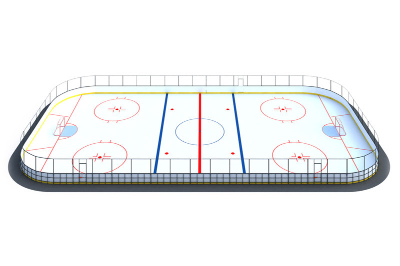 Хоккейная коробка R-5м. защитная сетка Н-1500мм по всему периметру ХОК-1.3