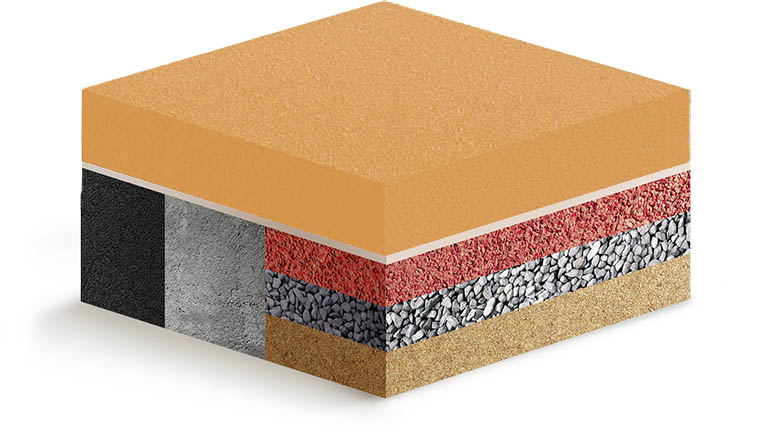 Покрытие из каучуковой крошки Sport Select персик