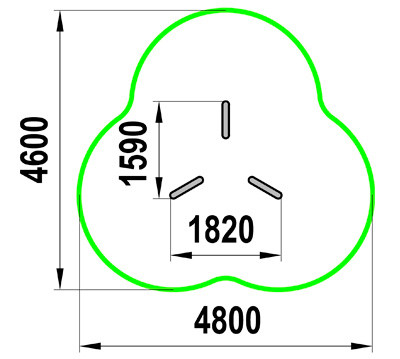 Упоры для отжиманий и развития координации - 3шт. W-04-005