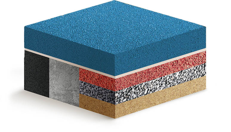 Покрытие из каучуковой крошки Kids Select светло-синее