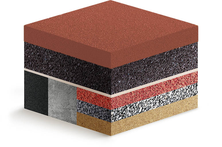 Покрытие из резиновой крошки Kids Comfort терракотовое