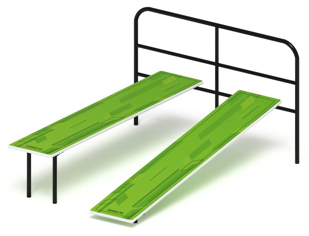 Скамья для пресса двойная (зеленый) - СО 2.40.04-02