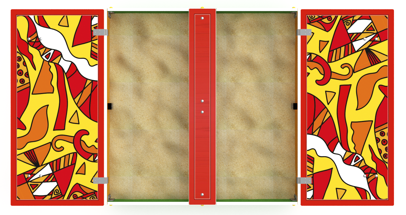 Песочница с крышкой средняя (Рыбы) - ИО 5.01.11-04