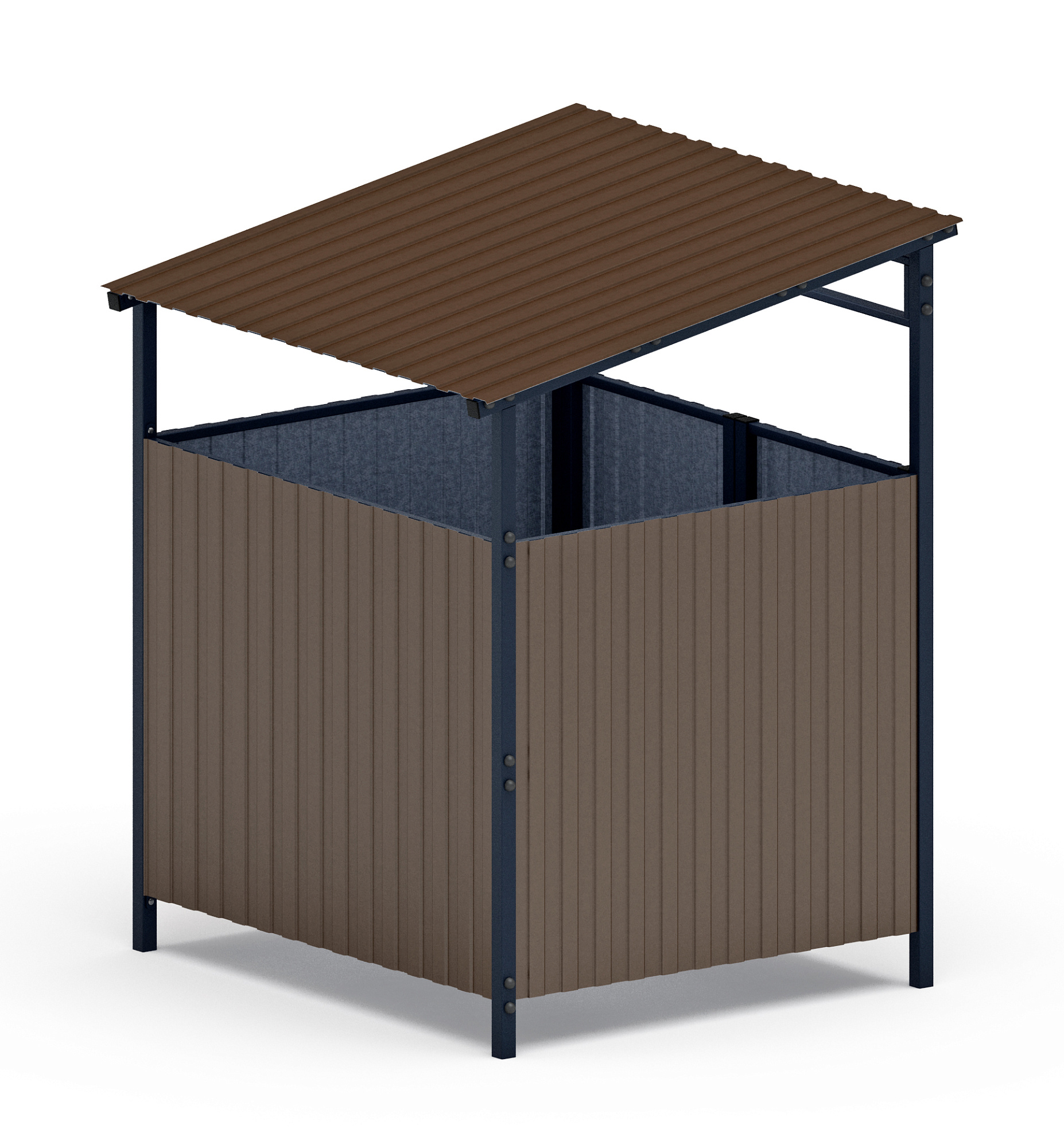 Навес контейнерной площадки для мусора (1 секция) МФ 55.02.02.1-02