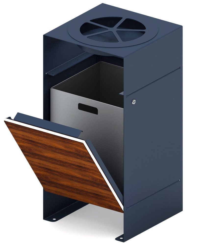 Урна парковая с пепельницей - МФ 50.02.02  (под анкера)