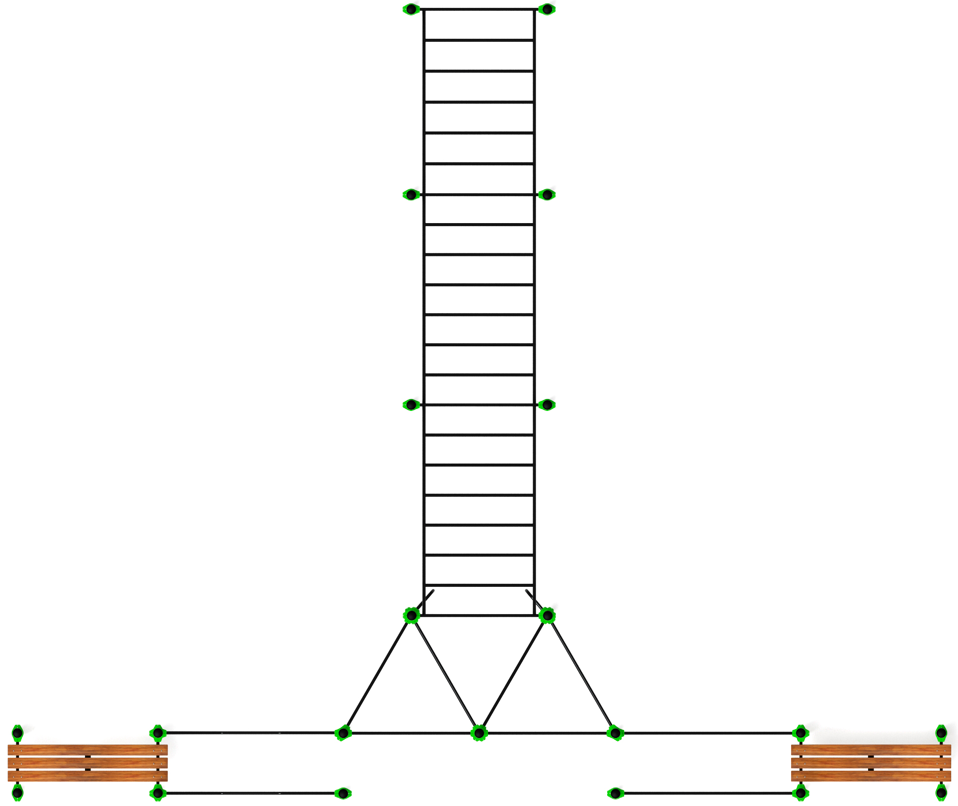 Воркаут ЛОВ 108 зеленый ВТ 102.25-02