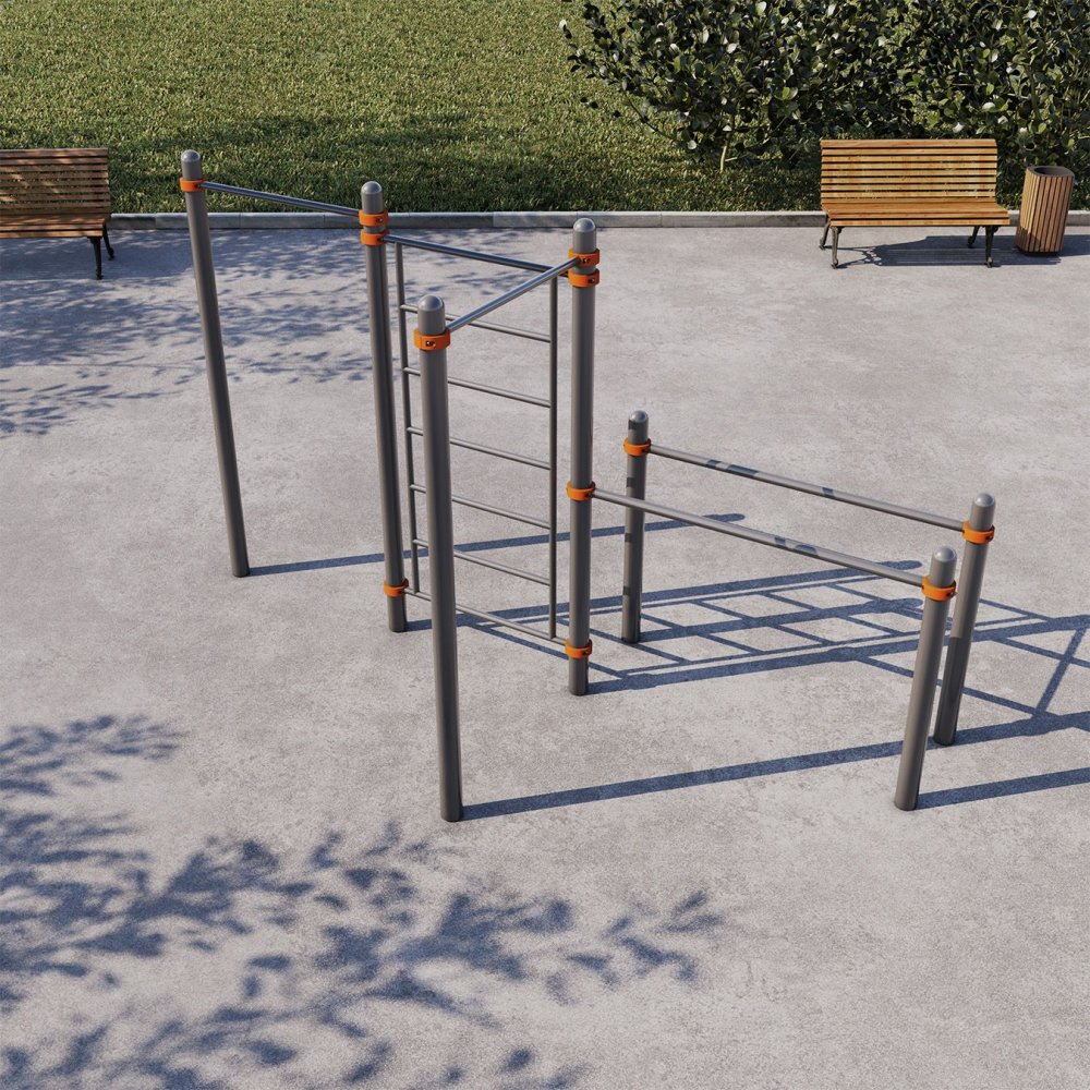 Два турника, брусья, шведская стенка СВС-29