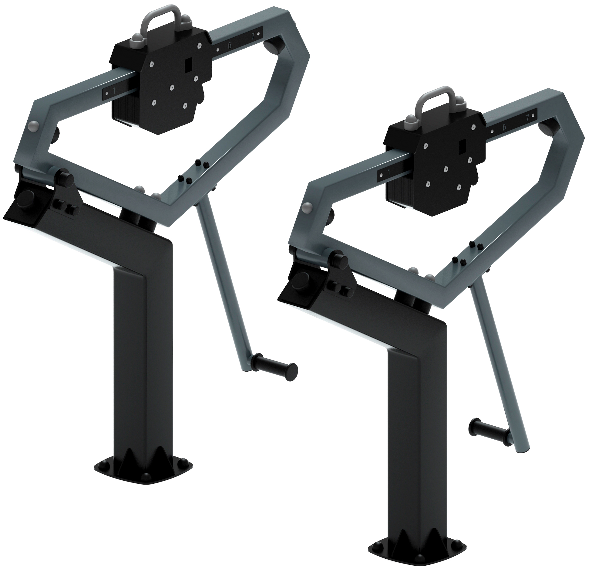 Приседания (серый) - Уличный тренажер - СТ 025-13.П