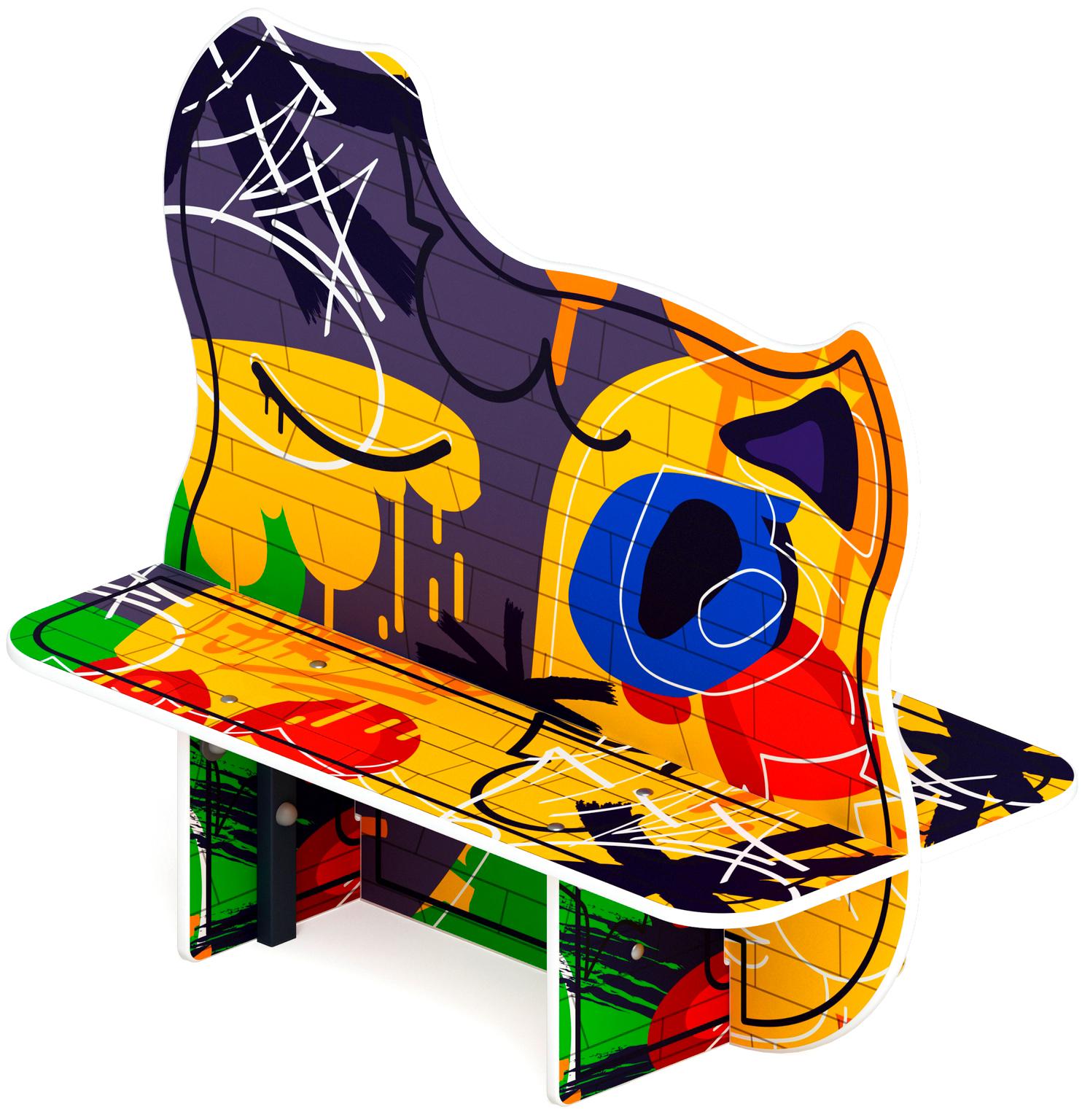 Скамейка детская Граффити МФ 41.01.02-01