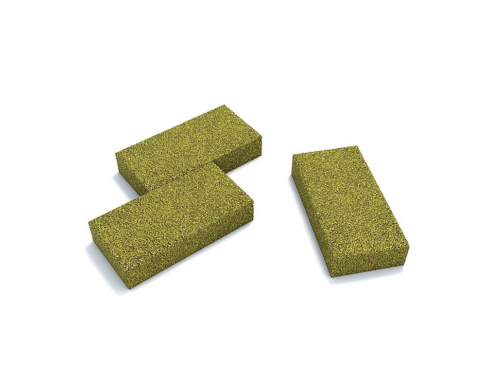 Резиновая брусчатка "Кирпич" 40 мм