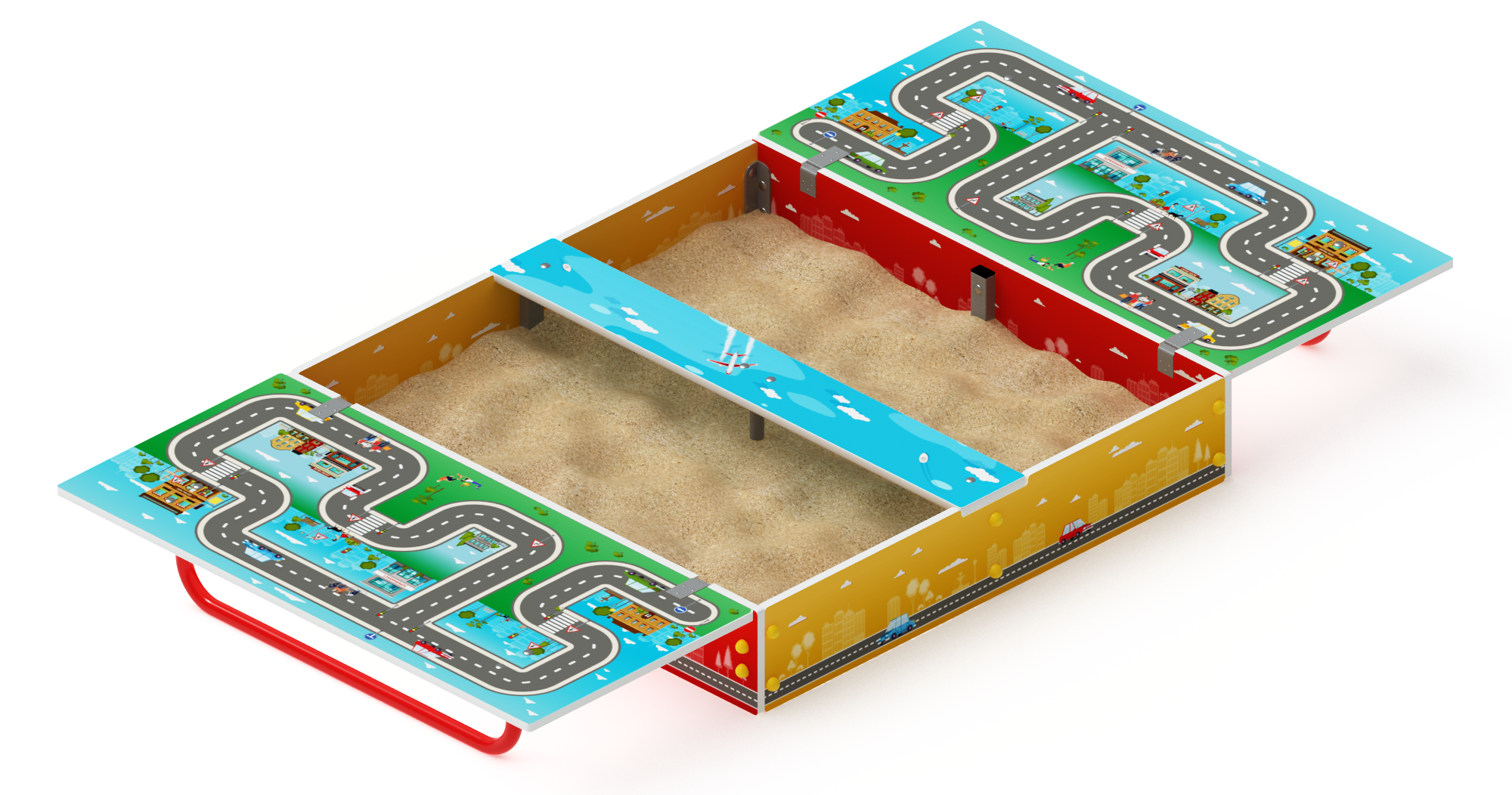 Песочница с крышкой средняя (Игра) - ИО 5.01.11-02