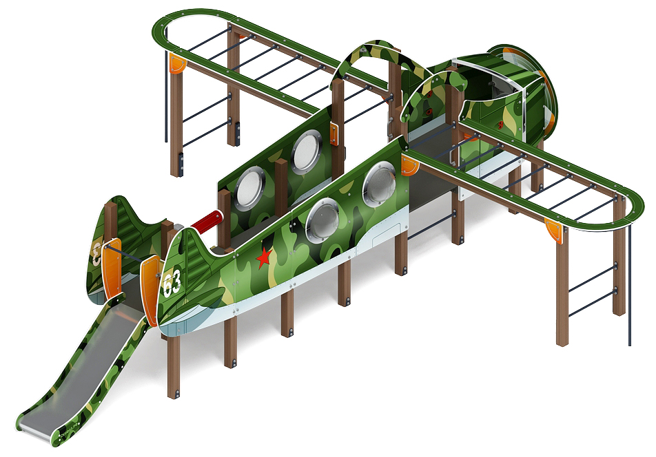 Аэроплан - ДИК 1.03.4.01-02.C (Хаки) - Игровой комплекс H=900