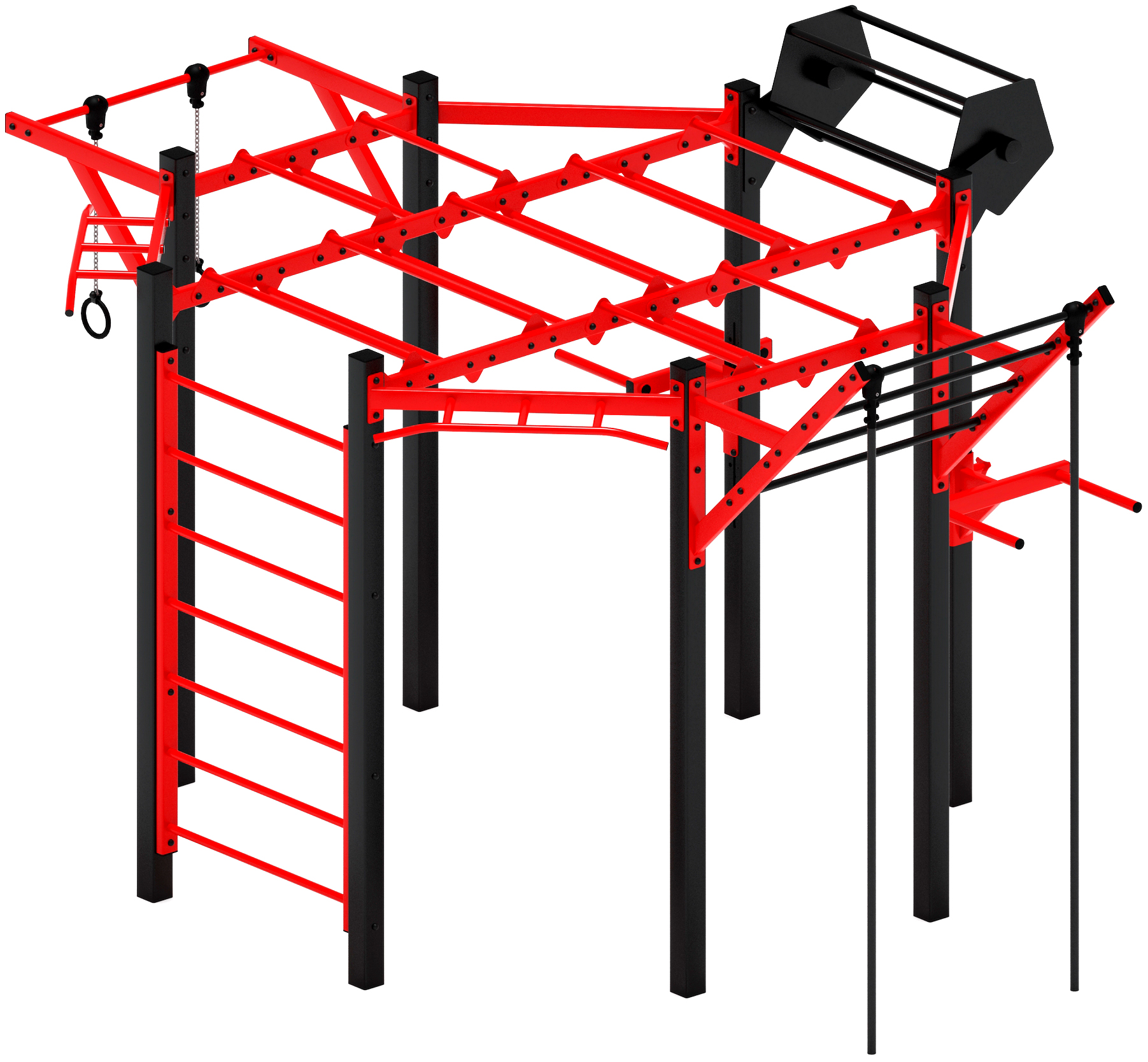 Многофункциональный спортивный комплекс (красный) МК 100.01-01