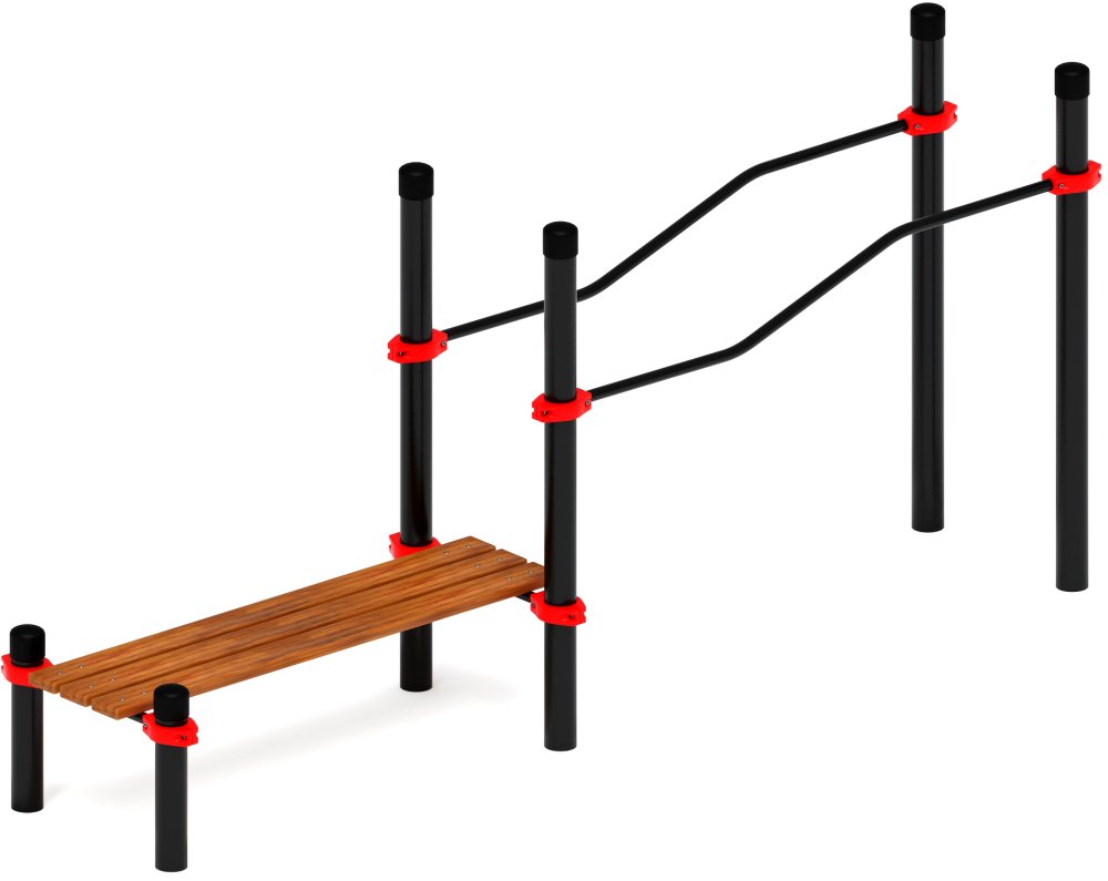 Воркаут ЛОВ 108 красный ВТ 102.23-01