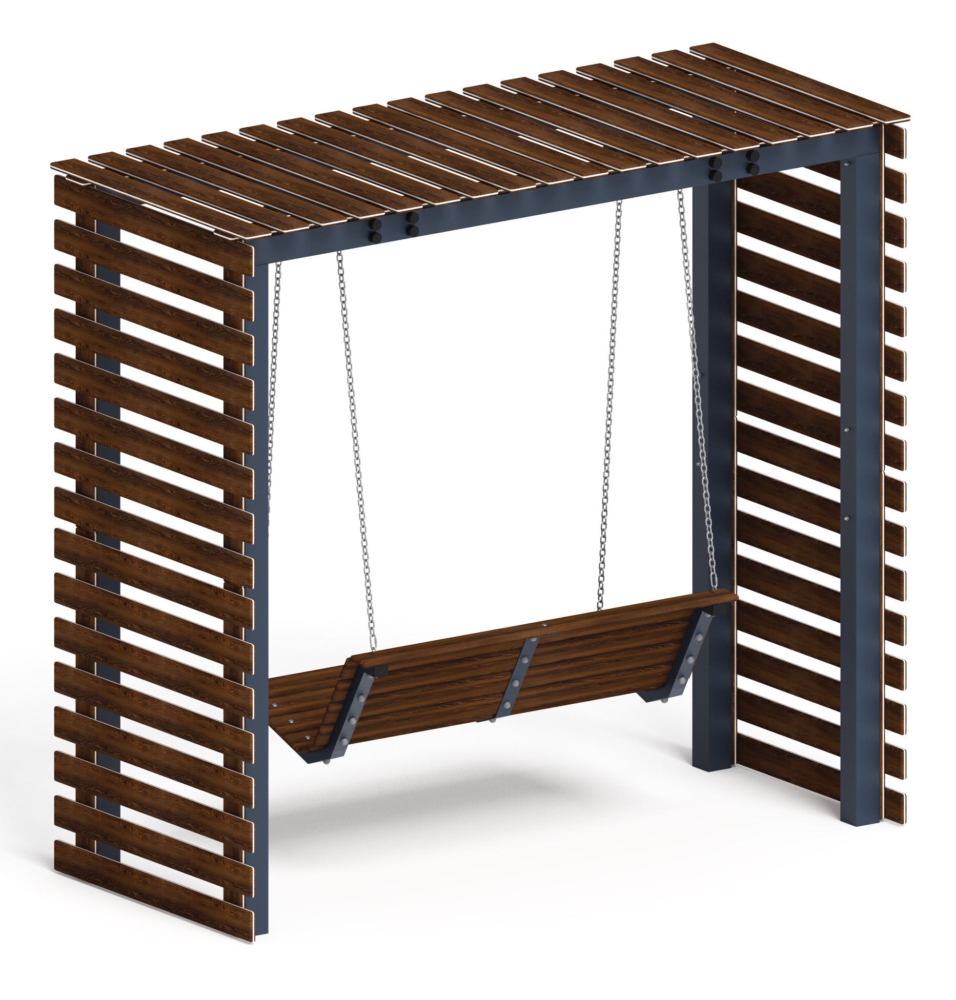 Пергола беседка с качелями - МФ 78.05.01-01 /без поликарбоната/