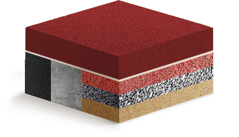 Покрытие из каучуковой крошки Kids Select красное