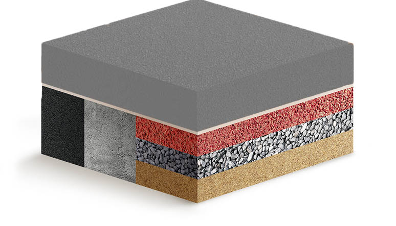 Покрытие из каучуковой крошки Sport Select серое