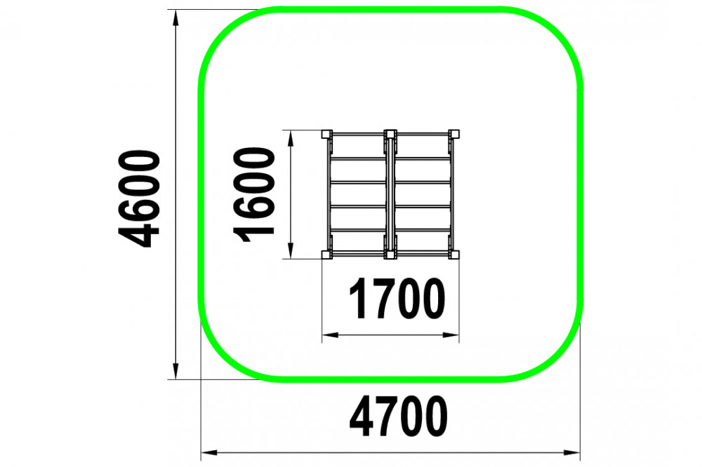 Рукоход двойной "Лесенка" РУ-1.1