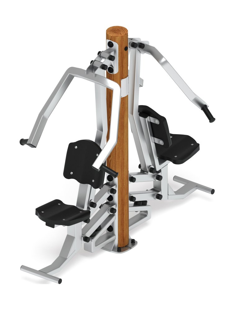 Тренажер жим от груди двойной (лиственница темный) СТ 030-Л.И1.01