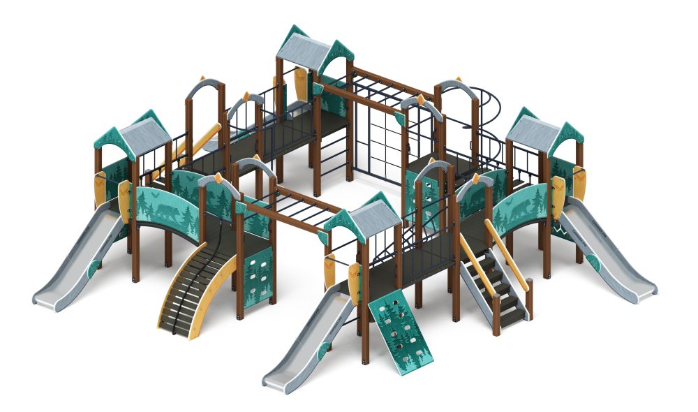 Остров детства (Тайга) - ДИК 2.01.8.01-03 - Игровой комплекс H=1200