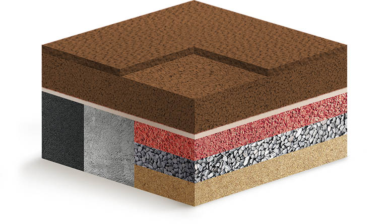 Покрытие из резиновой крошки Hard коричневое