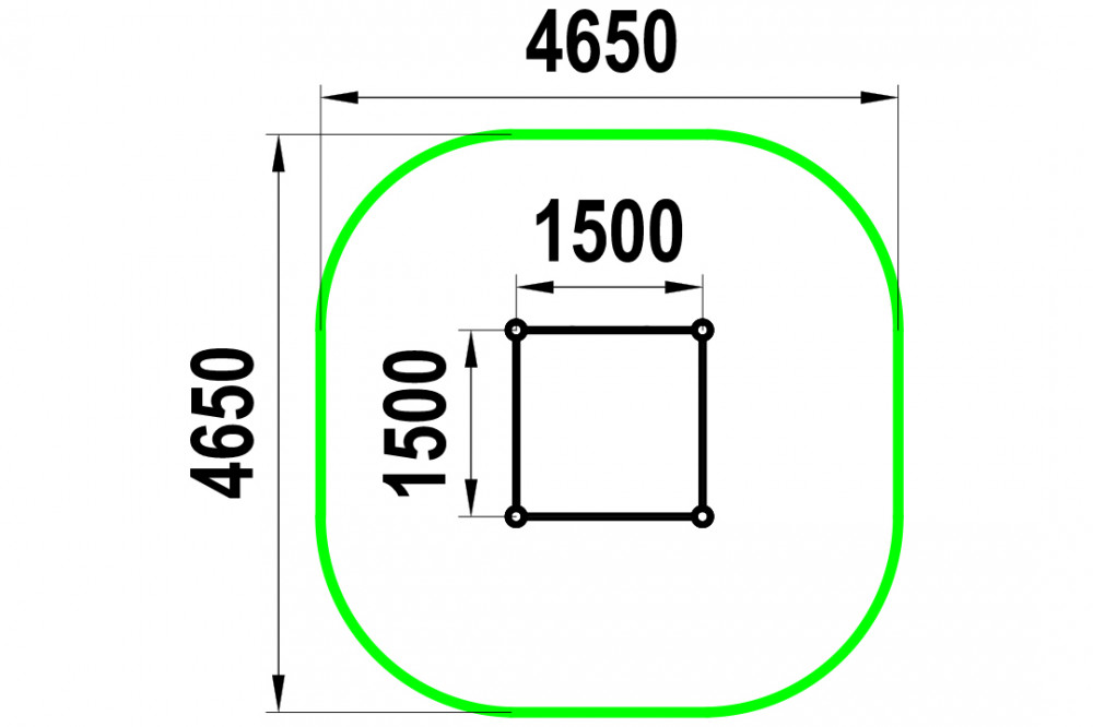 Четыре разноуровневых турника W-02-004