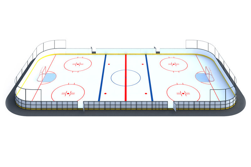 Хоккейная коробка R-3м. защитная сетка Н-1500мм за воротами ХОК-1.4