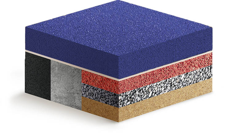 Покрытие из каучуковой крошки Kids Select синее