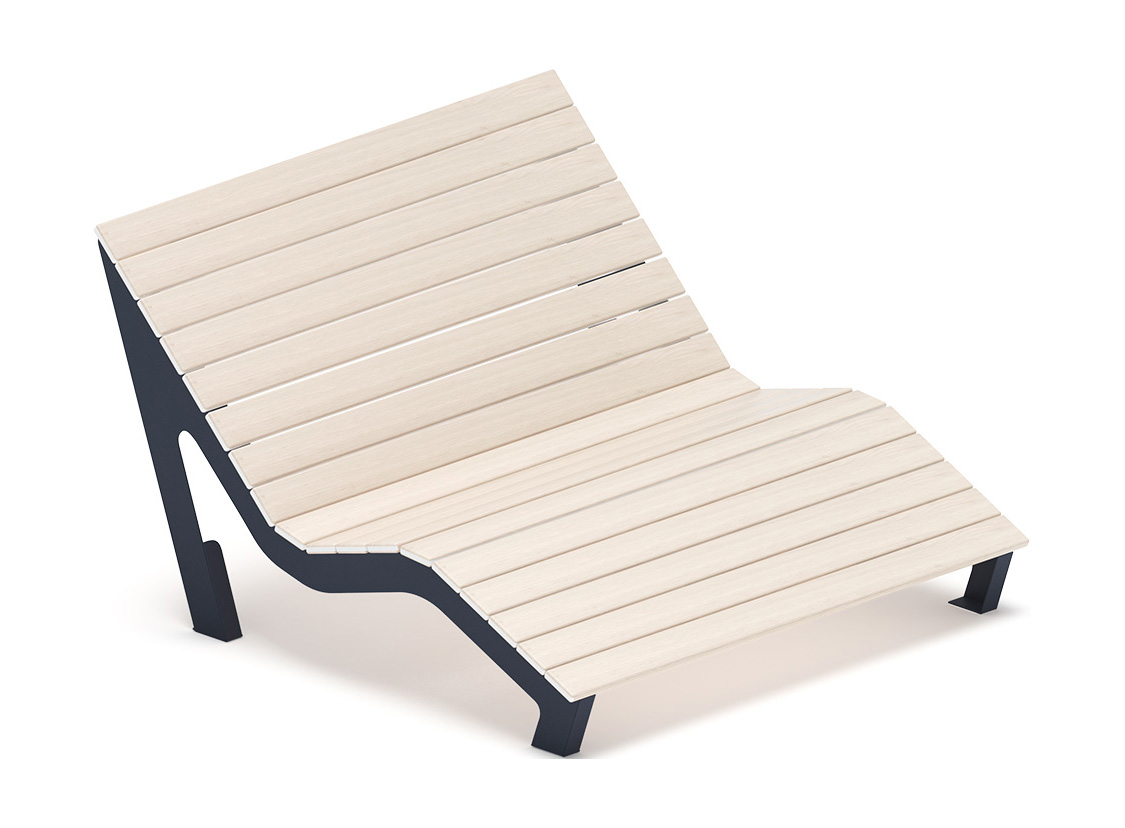 Шезлонг парковый - МФ 42.03.01-21 (Светлый дуб) Д:1500  (под анкера)